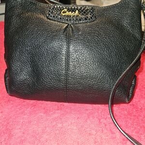 Coach Black Leather Shoulder Bag
